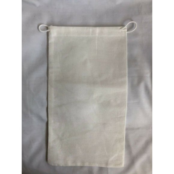 Chloe Dustbag Storage Drawstring Pouch White 13" x 7" - Picture 7 of 9